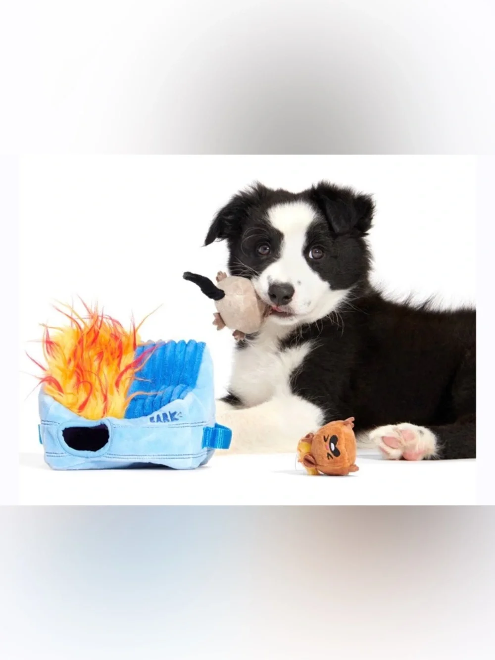 Bark Box Multi- part dog toy NEW M-L Dumpster Fire 3 in 1 enrichment dog game